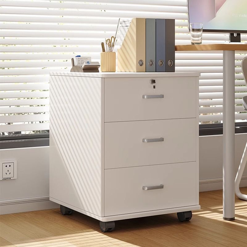 ファイルキャビネット オフィス木製ロック付き小型キャビネット モバイル収納キャビネット 引き出しキャビネット 車輪付き テーブル下収納キャビネット ローキャビネット|undefined