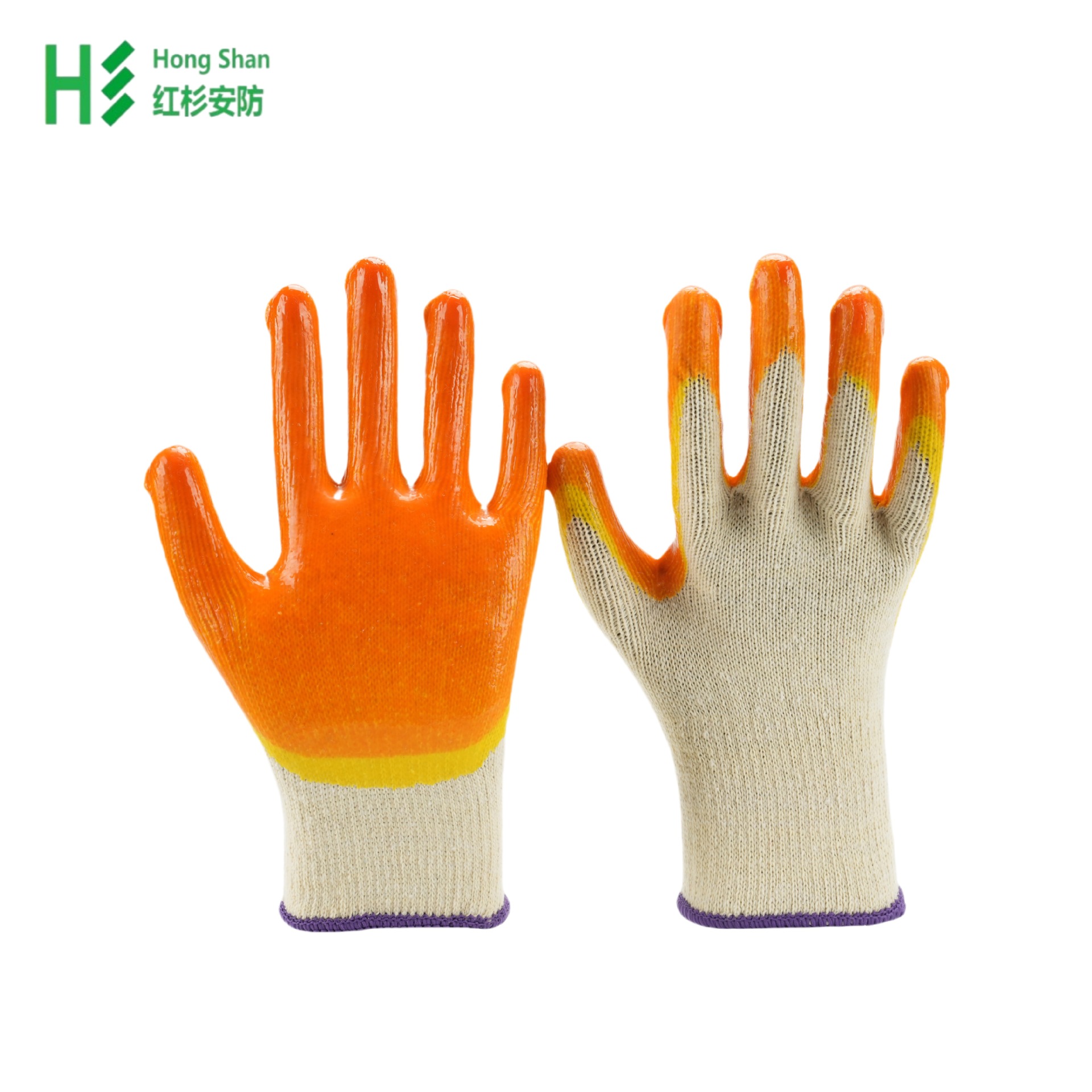 10 agujas de hilo de algodón látex guantes de protección laboral de doble capa de goma espesada antideslizante resistente al desgaste duradero y cómodo transfronterizo al por mayor