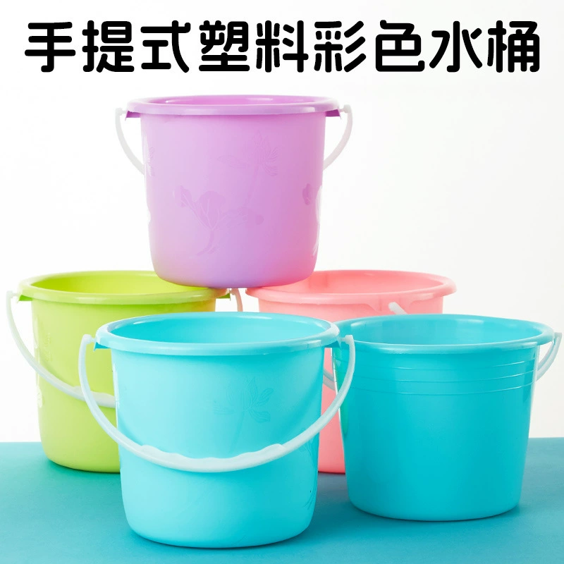 Оптовая продажа цветные пластиковые ведра без крышки маленькие ведра