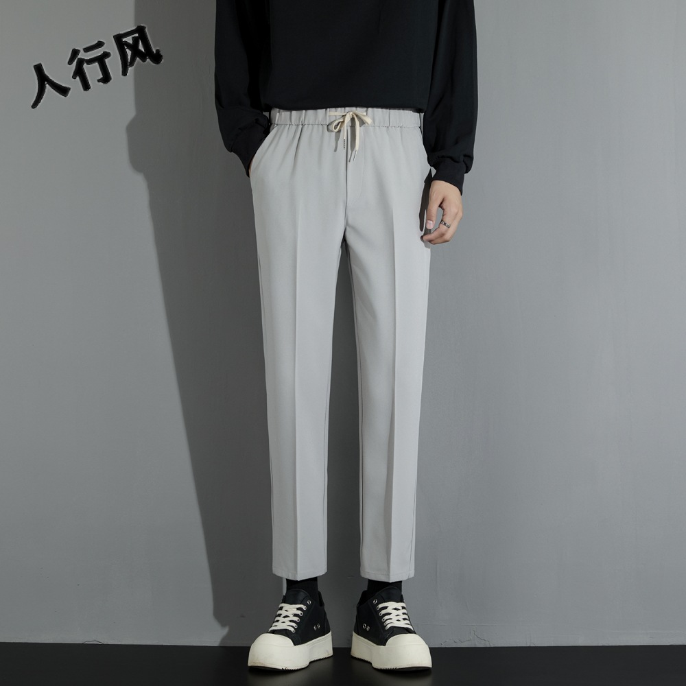 Warm fleece-lined nurse pants for women, autumn and winter style, white and blue, elastic waist, straight-leg, thickened, plus size