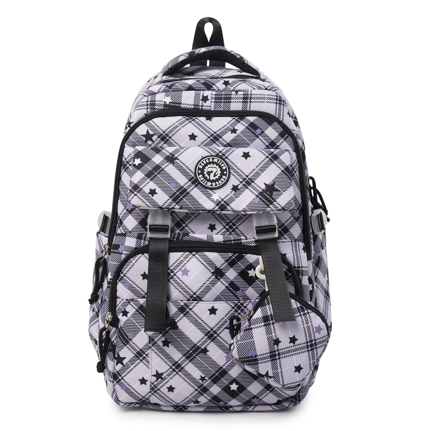 Escuela secundaria de alta estrella impresa mochila para mujeres estilo coreano mochila para estudiantes de la escuela secundaria de la escuela secundaria de la escuela secundaria