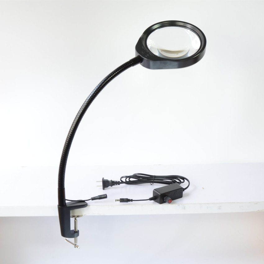 夹式放大镜带灯PD-032A带灯线路板维修焊接老人阅读雕刻10倍20倍