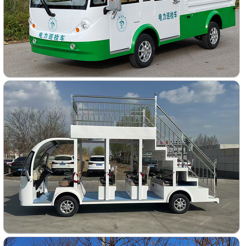 Cross-Border Export of 14-Seater Enclosed Electric Sightseeing Vehicles Directly Supplied by Manufacturers for Use in Tourist Areas, Hotels, Real Estate Properties, and Campus Shuttles