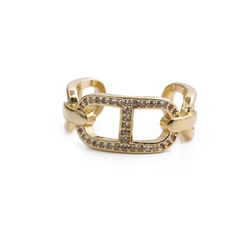 Korean Style Fashion Retro Hollow Chain Open Ring display picture 1