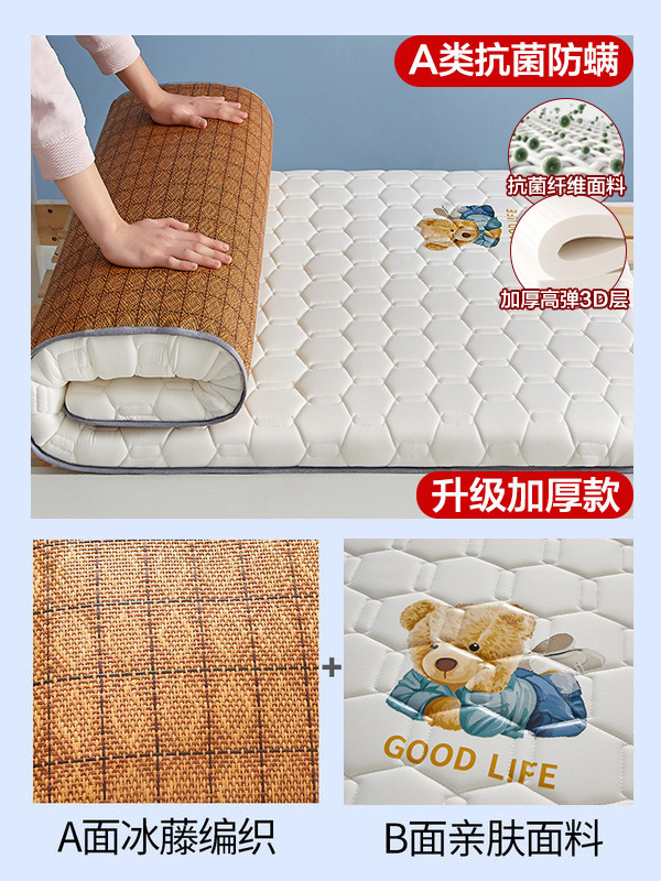 베어 오프화이트 = 6.5cm (A급 항균 - 3D 농축 버전) 양면 매트 및 매트리스 사용 가능