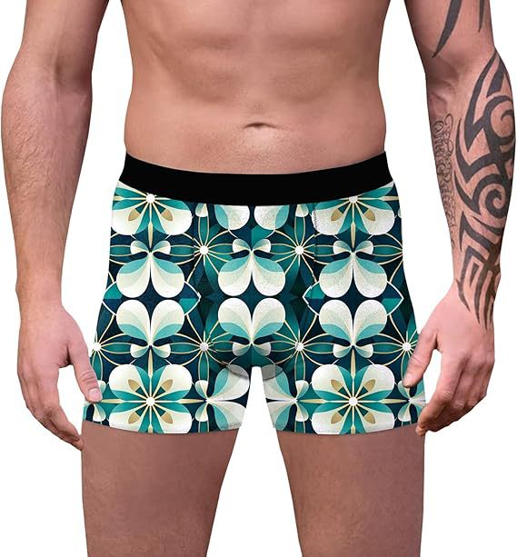 2025 Europa y América nueva moda casual trébol de cuatro hojas pantalones cortos de cuatro esquinas para hombre MP01