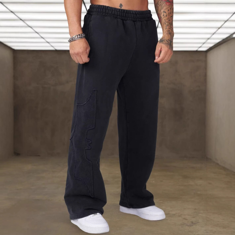 Youngla Collaboration with Batman Men's Sports Pants American Casual Trendy Casual Pants Jogging Fitness Straight-Leg Pants