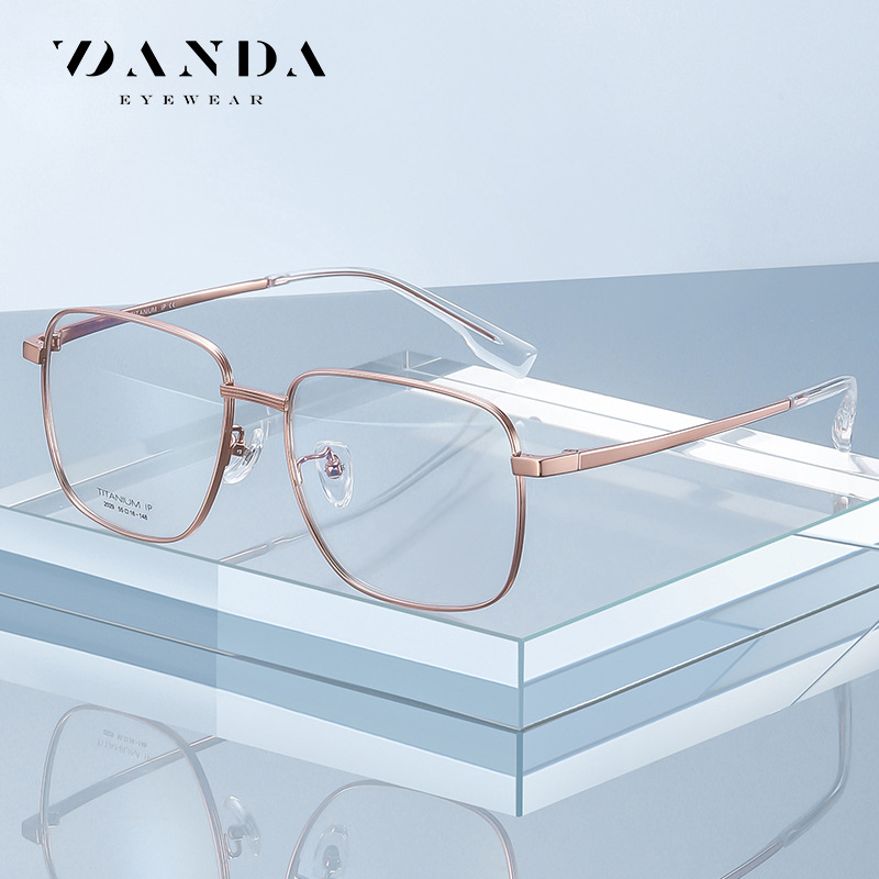 Nueva moda gafas marco mujer IP chapado gafas lisas Hombre yj2029 extraíble tornillo gafas de titanio puro