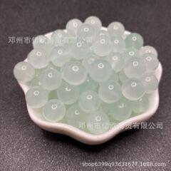翡翠氷晴色巴山円珠半製品DIY手織りビーズブレスレットネックレスアクセサリー散珠