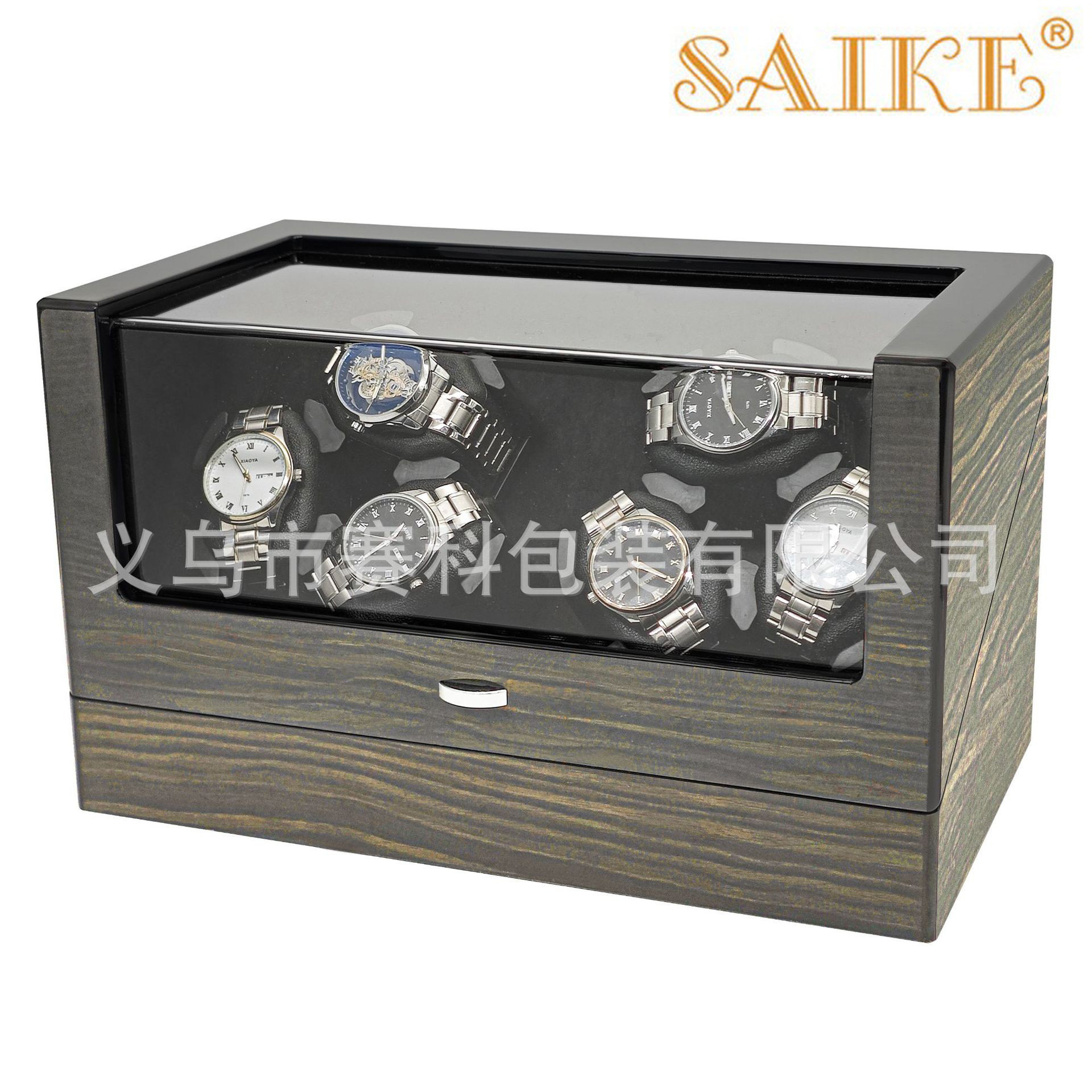 现货批发烤漆6表位全智能主动静音摇表器机械手表上链电动手表盒