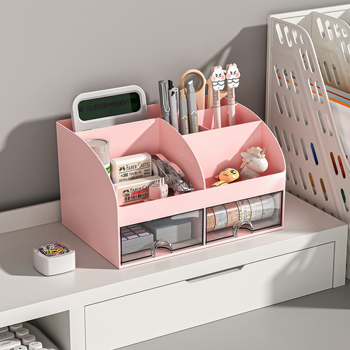 Office desk storage box transparent small drawer-type storage cabinet student dormitory desk stationery sundries organization and storage