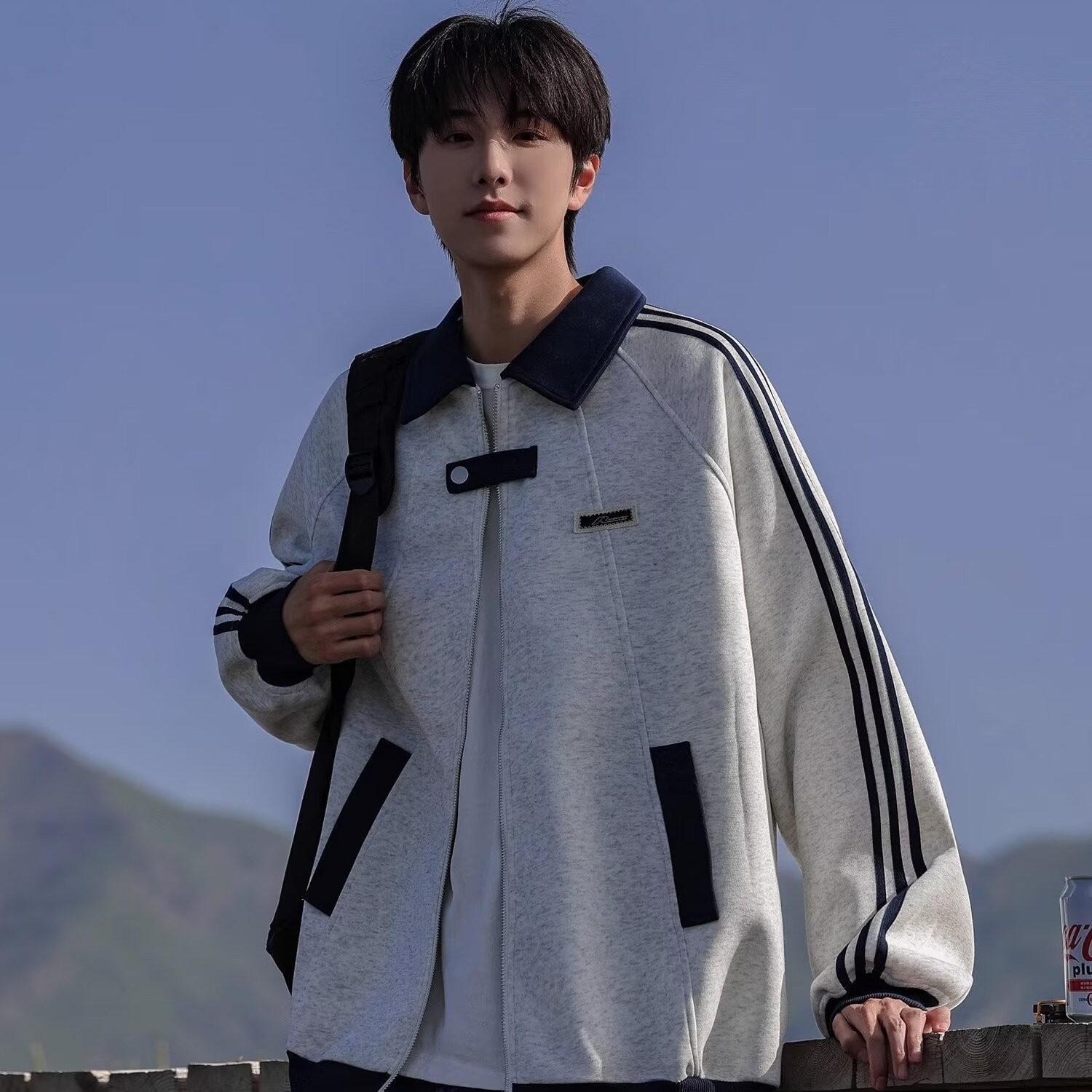 Korean Niche Trendy Jacket Men's 2025 Spring and Autum New Loose Trendy Brand Casual Sports Jacket Top