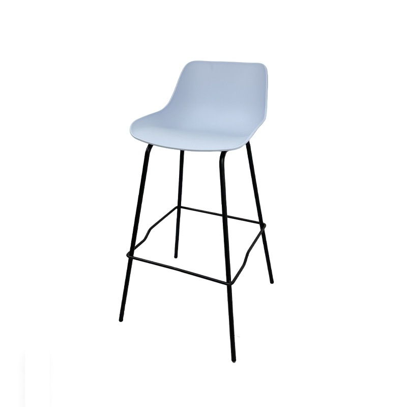 Bar de estilo nórdico silla alta red de leche roja tienda de té taburete especial de cuatro patas cafeteria de recepción casera taburete alto