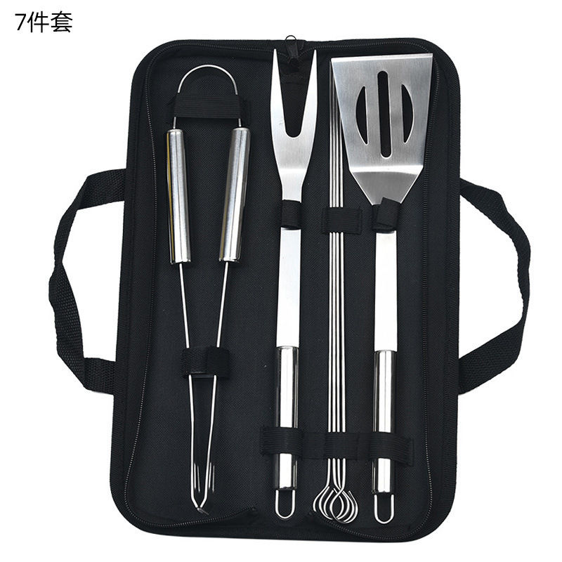 Juego de utensilios para hornear de acero inoxidable, herramienta de combinación de barbacoa, juego de barbacoa BBQ esencial para exteriores, juego de utensilios para hornear