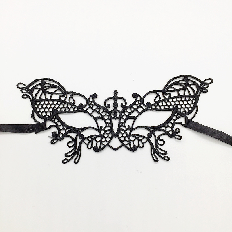 Ventas transfronterizas calientes de Halloween, máscara de encaje de media cara, show de baile, máscara de ojos sexy y misteriosa