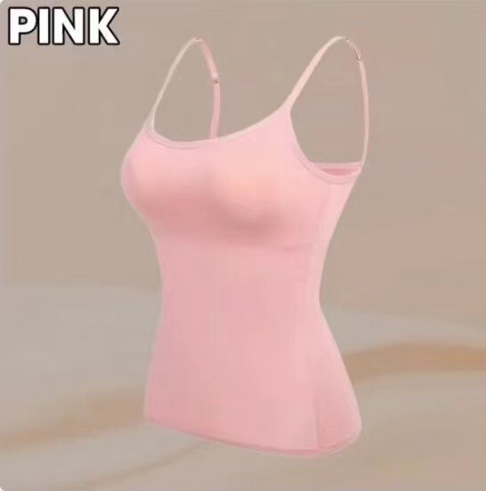 Camisole Women's Belt Chest Pad No Steel Ring Cup One-piece Outer Wear Boil Cross-border plus size Underwear Yoga T