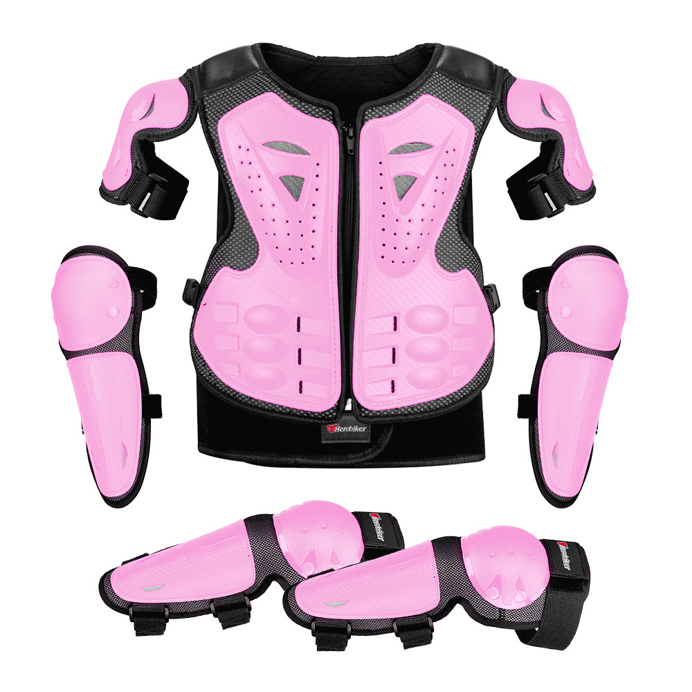 Conjunto de ropa de armadura para niños, rodilleras de patinaje sobre ruedas de esquí, deportes al aire libre, rodilleras de bicicleta de montaña, conjunto de protección de codo