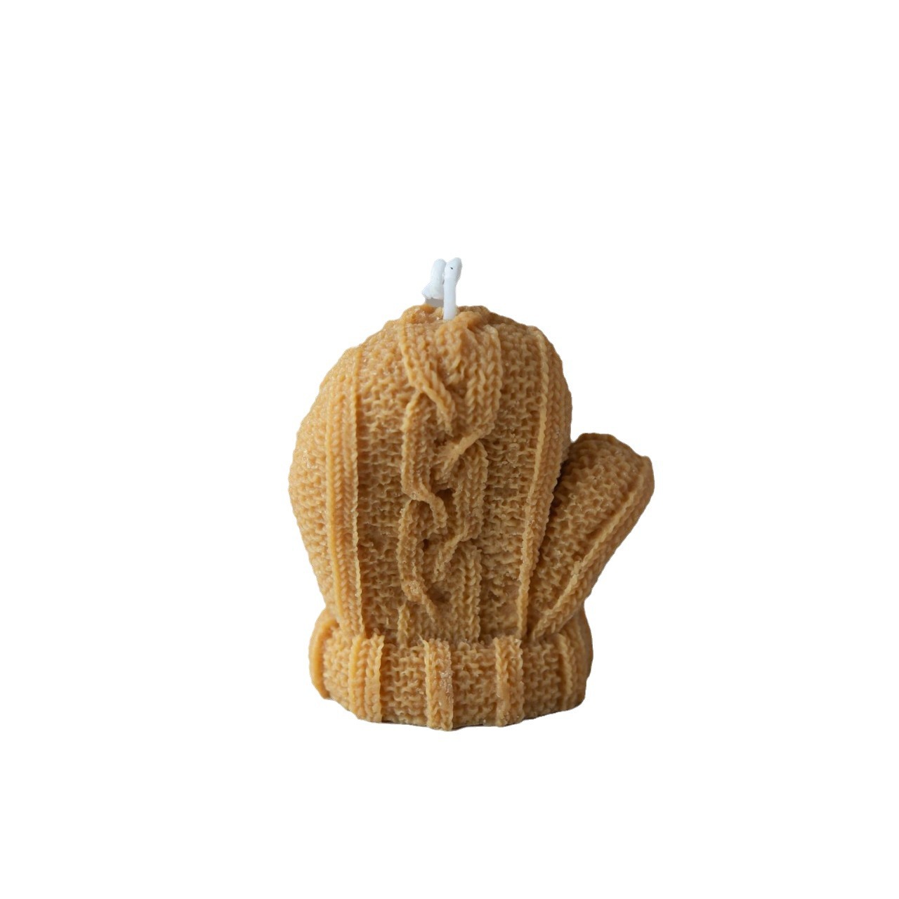 Venta caliente transfronteriza guante de invierno blanco en forma de vela aromática vela al por mayor recuerdo de boda decoración de decoración