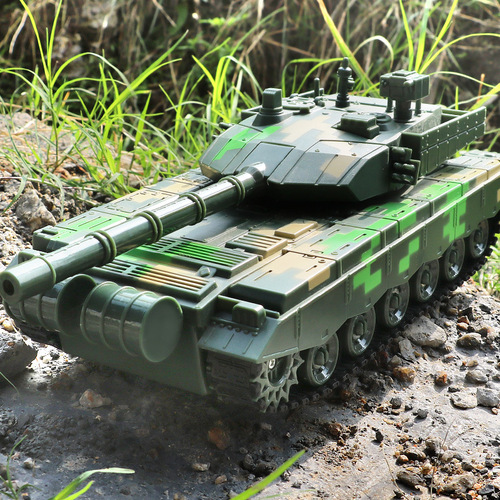 Oversized remote control tank electric crawler charging tank model simulation launch children boy toy car