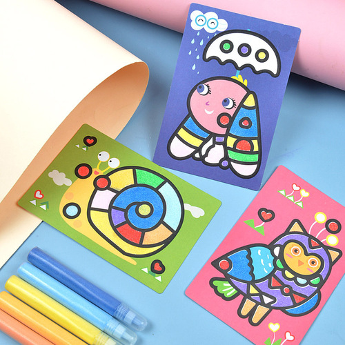 Hua Wu Children's Colorful Sand Painting Bottle Assembly 3D Shake Shake Sand Set Baby Creative Handmade DIY Girl Toys