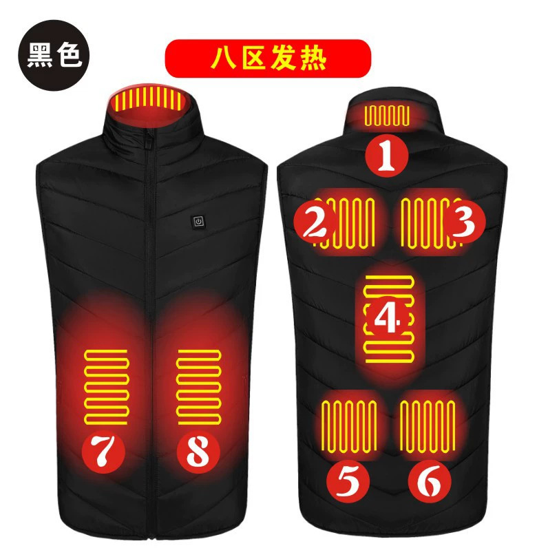 クロスボーダー専用発熱ベストスマート温度制御電熱ベスト冬男女USB充電保温加熱ベスト|undefined