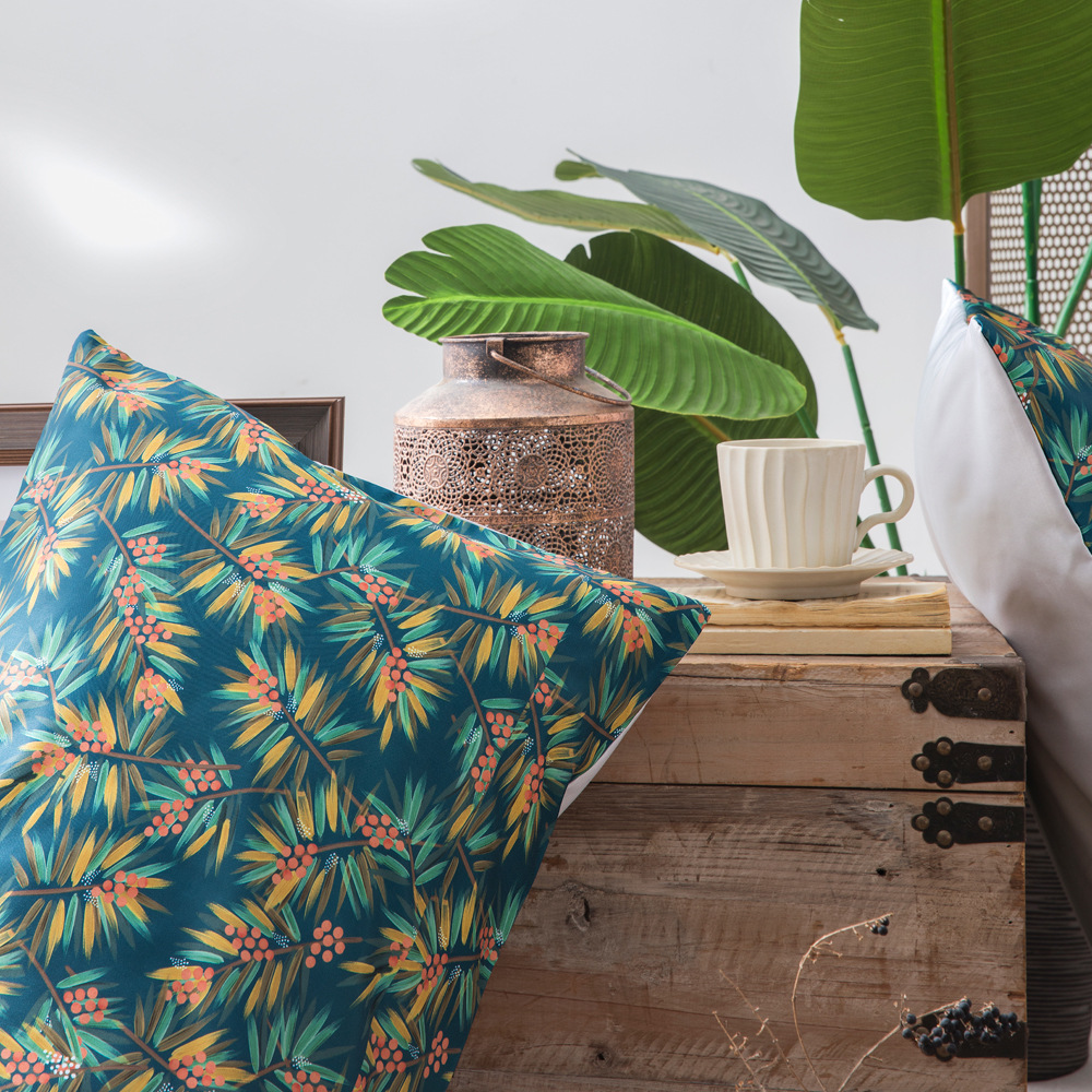 跨境专供亚马逊爆款床上用品2021新花型仿天丝套件枕套被套三件套