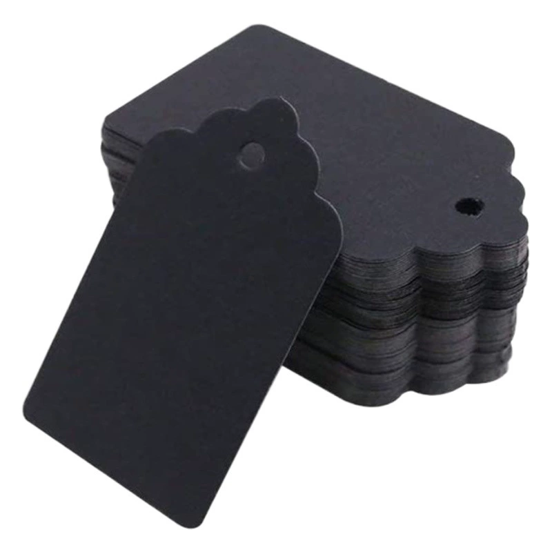 100 шт волна крафт-бумага Цветочная бирка Рождественская свадьба крафт-бумага подарочная бирка 5*3 см