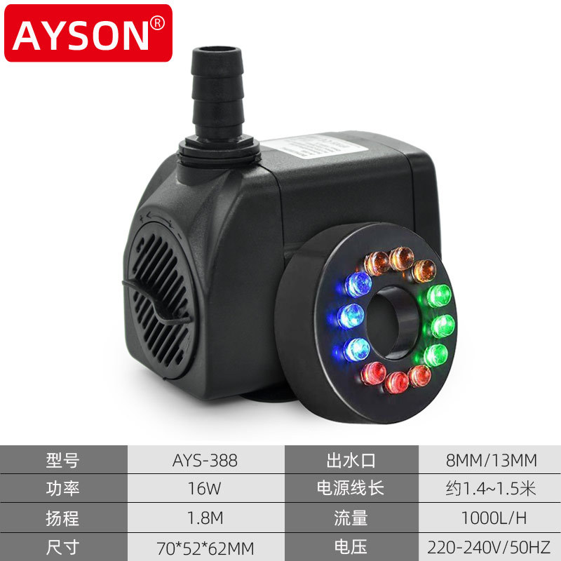2.5W-60W LED Ceramic Sculpture Fountain Water Pump 10