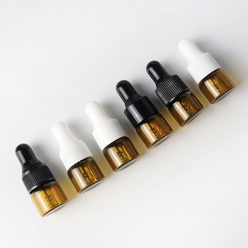 Promotional brown essential oil bottle 1ml2ml3ml5ml cosmetic glass bottle trial sample sub-bottle dropper bottle