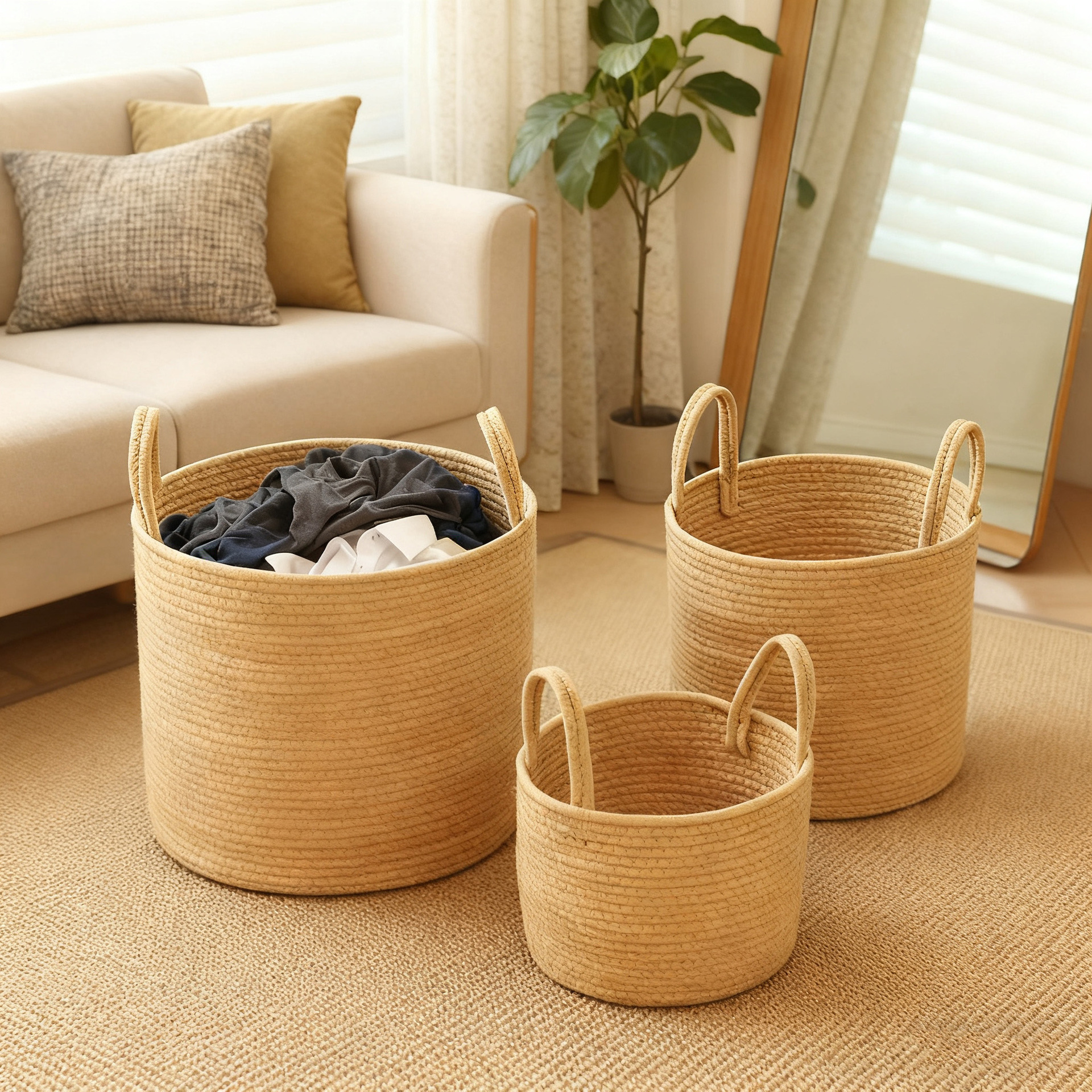 Dirty Clothes Basket, Dirty Clothes Storage Basket, Household Living Room Clothes Storage Bucket, Bathroom Laundry Basket, Dirty Clothes Basket