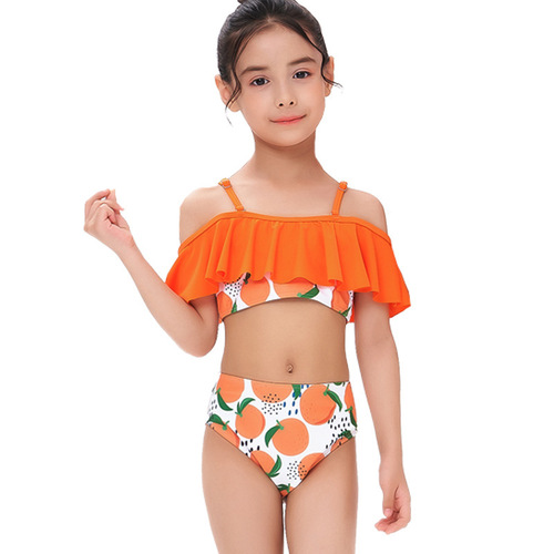 2026 children's swimsuit, multi-color one-piece new leopard print bikini small, medium and large girls 'swimsuit in stock, cross-border wholesale