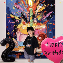 男の子の女の子の誕生日のシーンの配置は二、三、四歳の5歳の赤ちゃんの6子供のパーティーの背景の壁のステッカーの幅を飾ります。