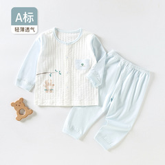 婴儿内衣套装纯棉夏季宝宝分体睡衣儿童家居服轻薄透气婴幼童衣服