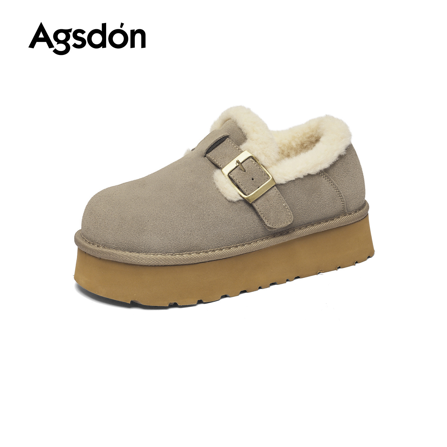 Augu Lion Deng Xiaoping Mueller zapatos mujeres 2025 nuevo otoño invierno al aire libre zapatos de algodón de nieve casuales zapatos de suela gruesa