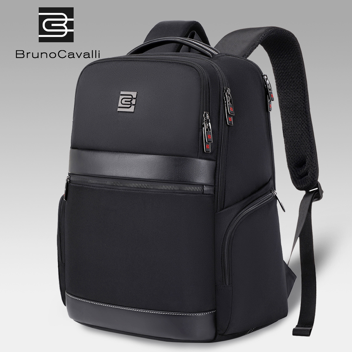BrunoCavalli men's business commuter backpack, large-capacity laptop bag, stylish travel backpack for women