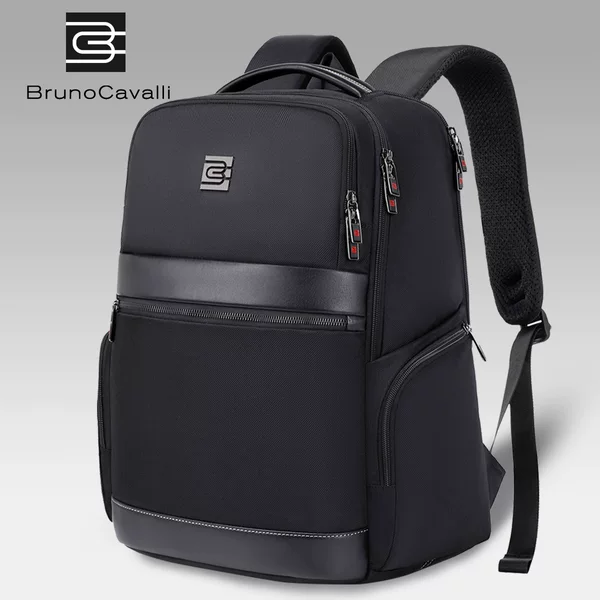 BrunoCavalli men's business commuter backpack, large-capacity laptop bag, stylish travel backpack for women