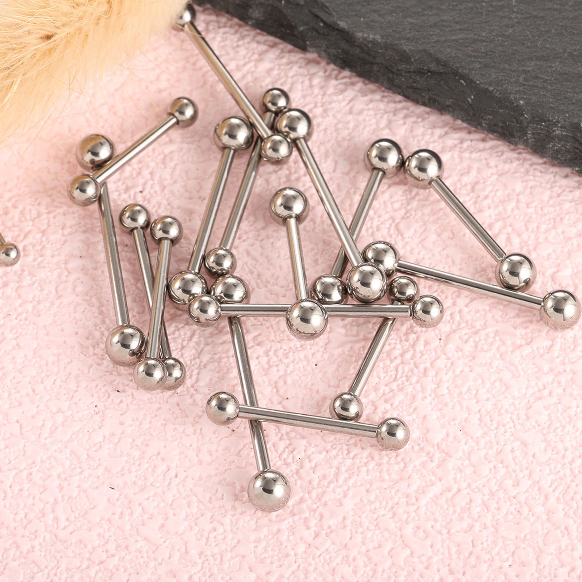 Labret piercing jewelry detail image