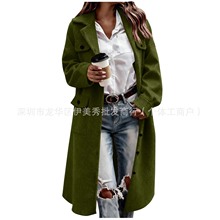 毛呢西装外套女中长款2025秋冬季新款过膝宽松气质加厚呢子大衣