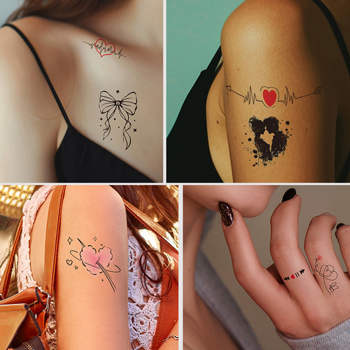 Perfect 2025 Cartoon Waterproof Valentine's Day Temporary Tattoo Sticker Cute Temporary Tattoo Amazon