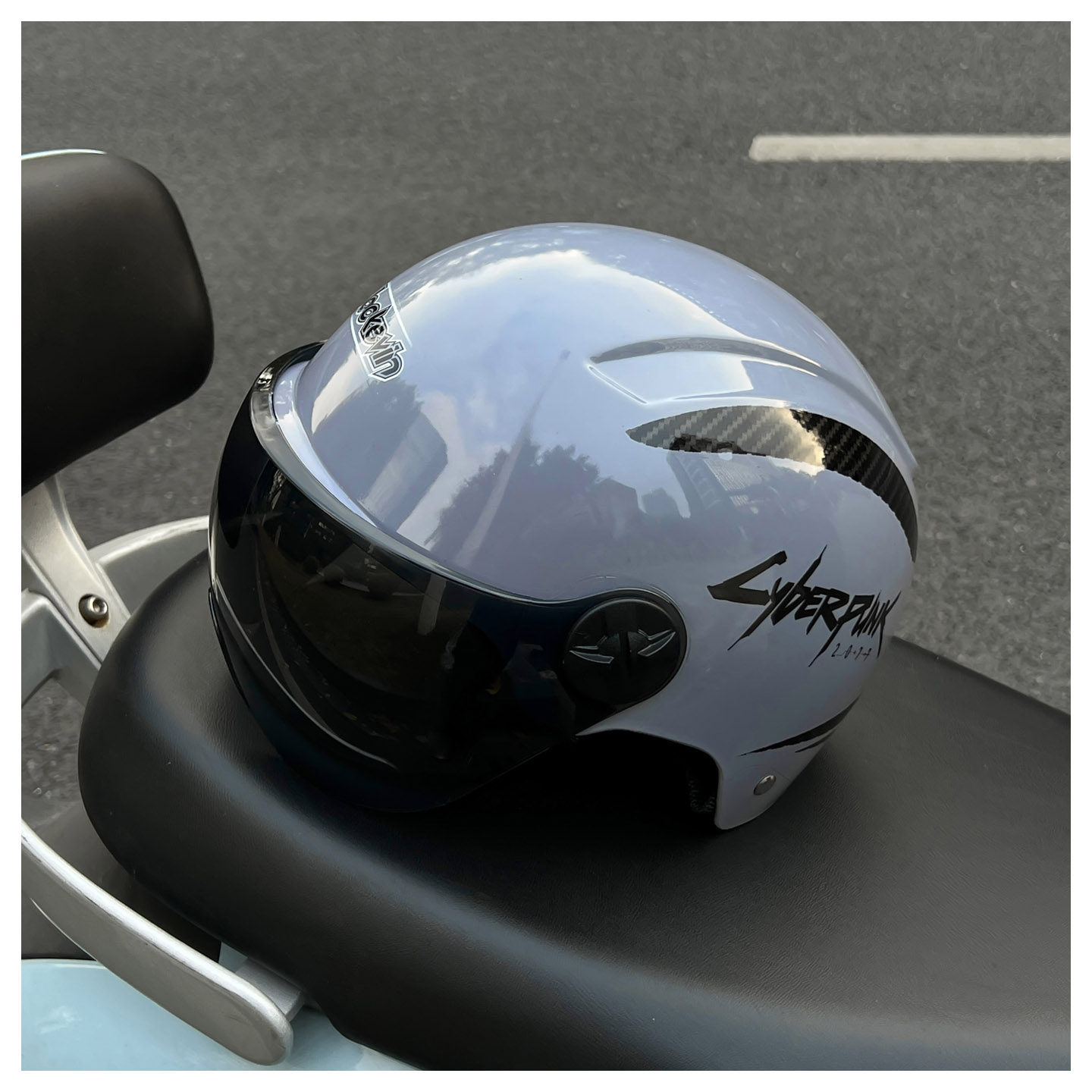 National Standard 3C Certified Electric Vehicle Safety Helmet Cyberpunk Electric Motorcycle Summer Sun Protection Helmet for Men and Women Couples