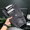 Spring Men's Elastic waist Jeans Trend Korean Edition Elastic force Tether Small Straight Self cultivation men's wear trousers 7806