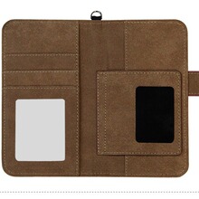 日本热销 磁吸翻盖拍照钱包刺绣皮套 粘贴万能通用护套新款手机壳