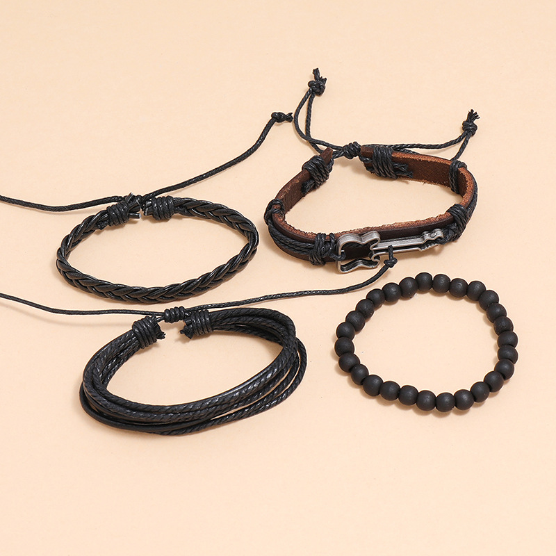 Fashion woven leather bracelet wholesale
