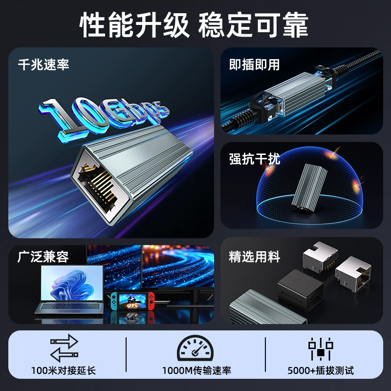 Сетевой кабель Wanzi для подключения RJ45, прямой коннектор, усиленный, один из пяти типов экранированного двойного прохождения, сетевой порт конверсионный