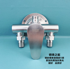 Electric water heater surface-mounted mixing valve 304 stainless steel clear pipe faucet shower set Solar switch valve