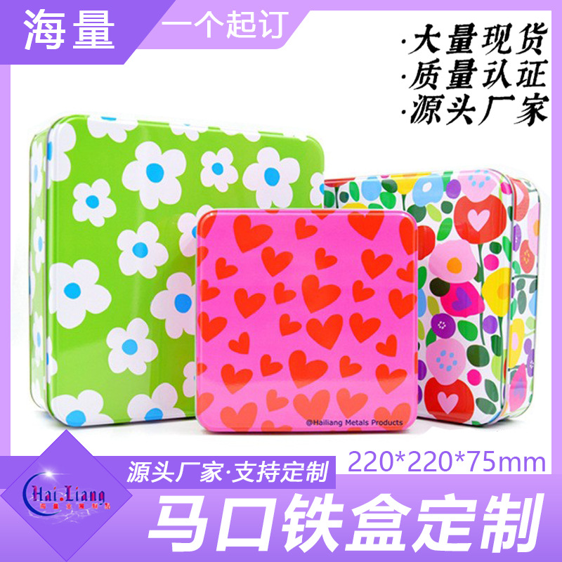 源头制罐工厂 供应铁盒  曲奇饼干糖果蛋卷食品包装盒 圆形