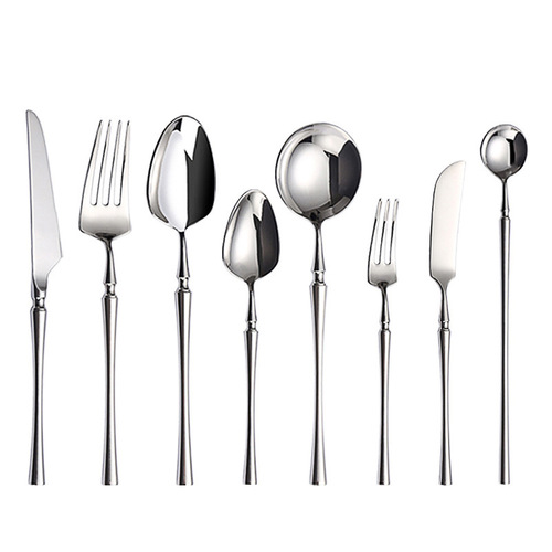 Xiaomanyao 304 stainless steel steak knife, fork and spoon set coffee spoon Western tableware dessert spoon fork long handle spoon