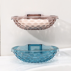 New punch-free transparent soap rack bathroom drain soap dish bathroom soap rack wall-mounted storage rack