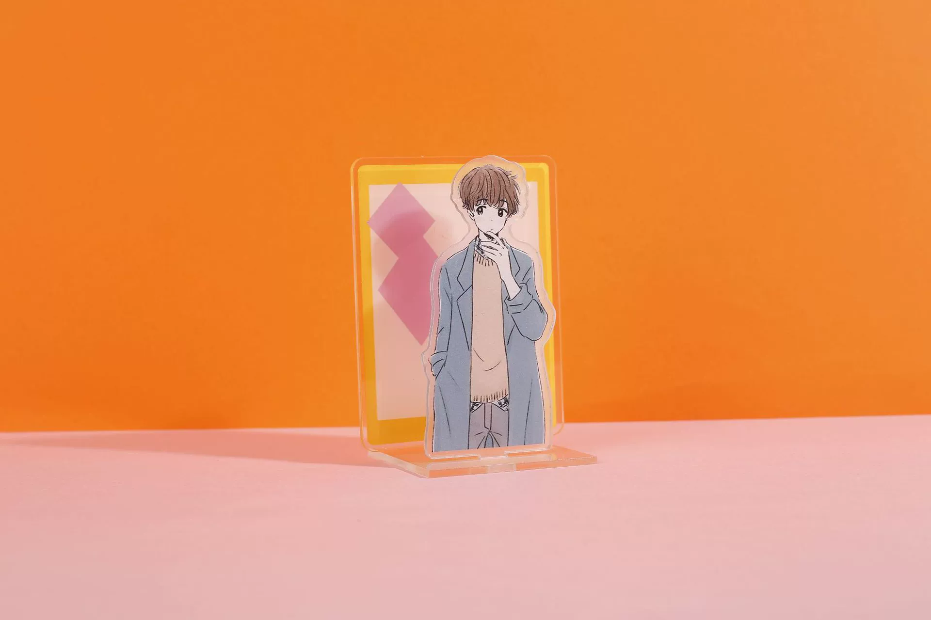 Аcrylic creative keychain, cartoon double-sided bag for keys, accessories
