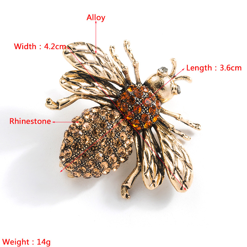Fashion Bee Alloy Diamond Artificial Gemstones Women's Brooches display picture 1